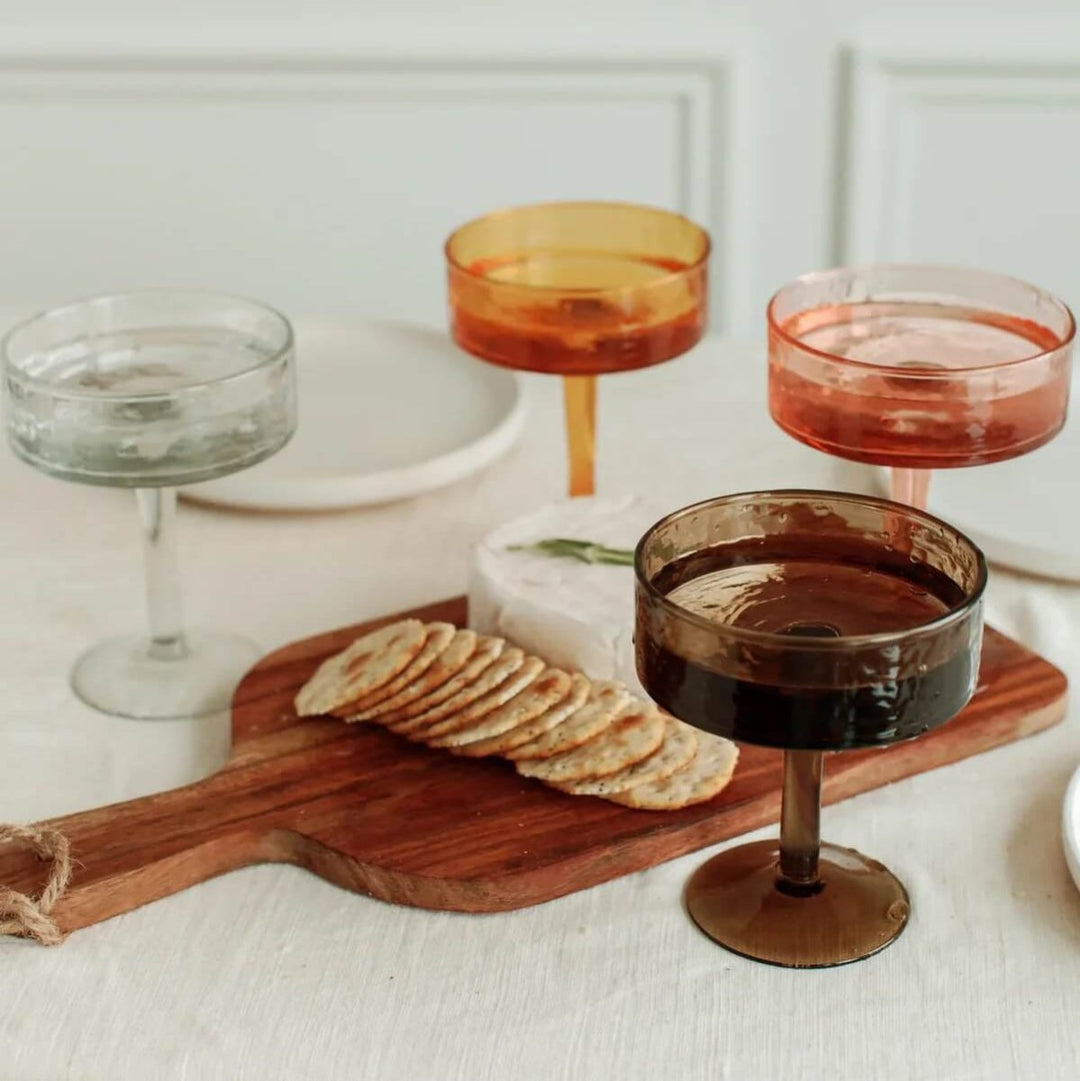 Handblown Hammered Glass Coupe Cocktail Glass by Creative Women Australia - Glassware - Jade and May Homewares