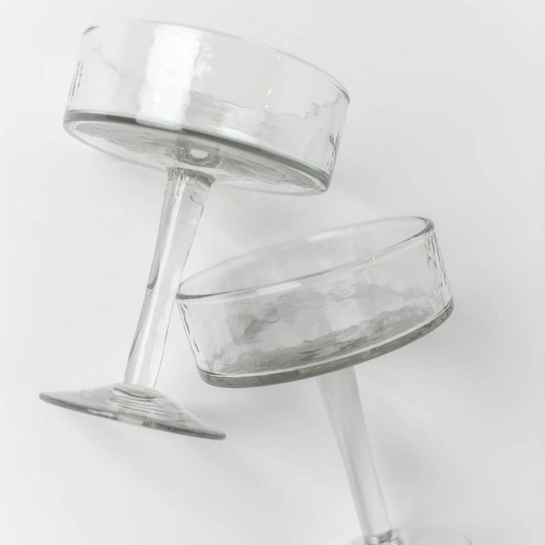 Handblown Hammered Glass Coupe Cocktail Glass by Creative Women Australia - Glassware - Jade and May Homewares