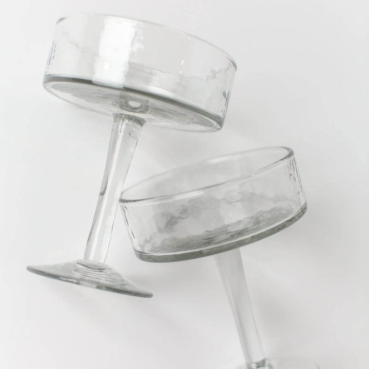 Handblown Hammered Glass Coupe Cocktail Glass by Creative Women Australia - Glassware - Jade and May Homewares