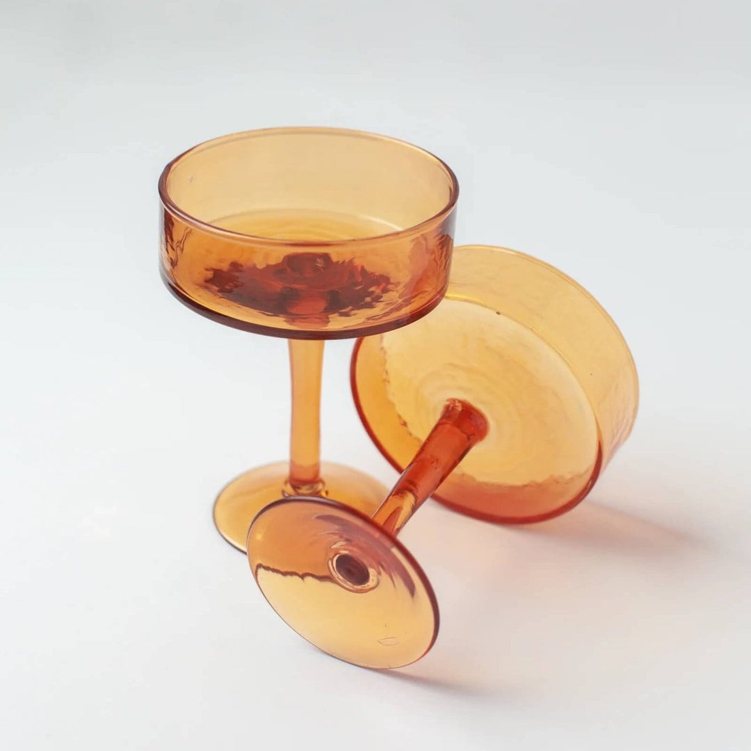 Handblown Hammered Glass Coupe Cocktail Glass by Creative Women Australia - Glassware - Jade and May Homewares