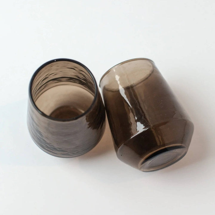 Handblown Hammered Glass Tumbler by Creative Women Australia - Glassware - Jade and May Homewares