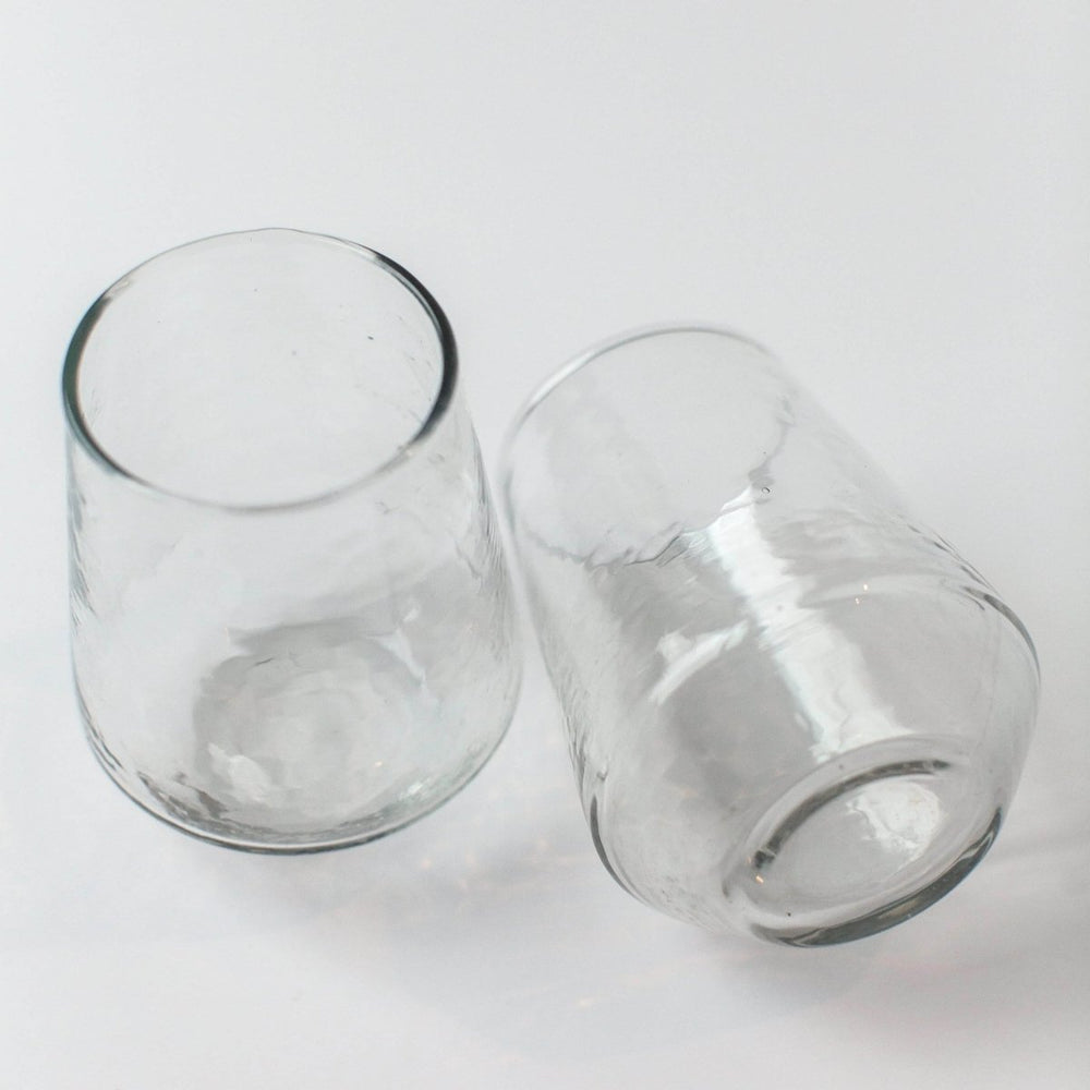 Handblown Hammered Glass Tumbler by Creative Women Australia - Glassware - Jade and May Homewares