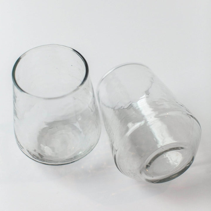 Handblown Hammered Glass Tumbler by Creative Women Australia - Glassware - Jade and May Homewares