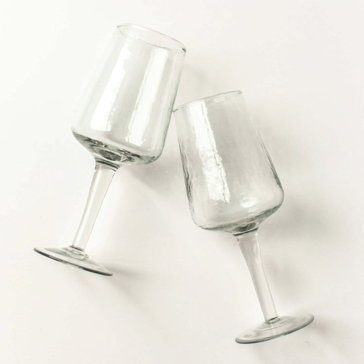 Handblown Hammered Glass Wine Glass by Creative Women Australia - Glassware - Jade and May Homewares
