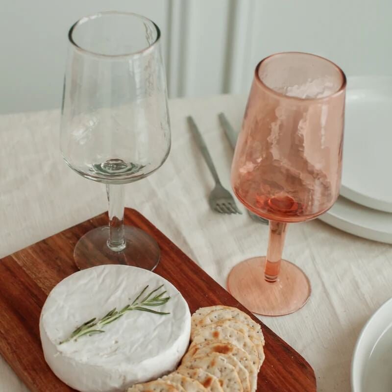 Handblown Hammered Glass Wine Glass by Creative Women Australia - Glassware - Jade and May Homewares