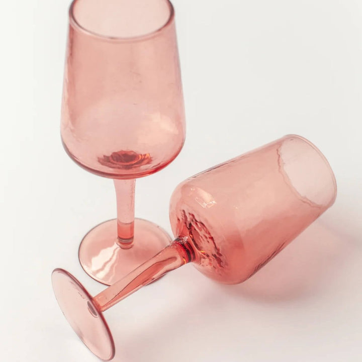 Handblown Hammered Glass Wine Glass by Creative Women Australia - Glassware - Jade and May Homewares