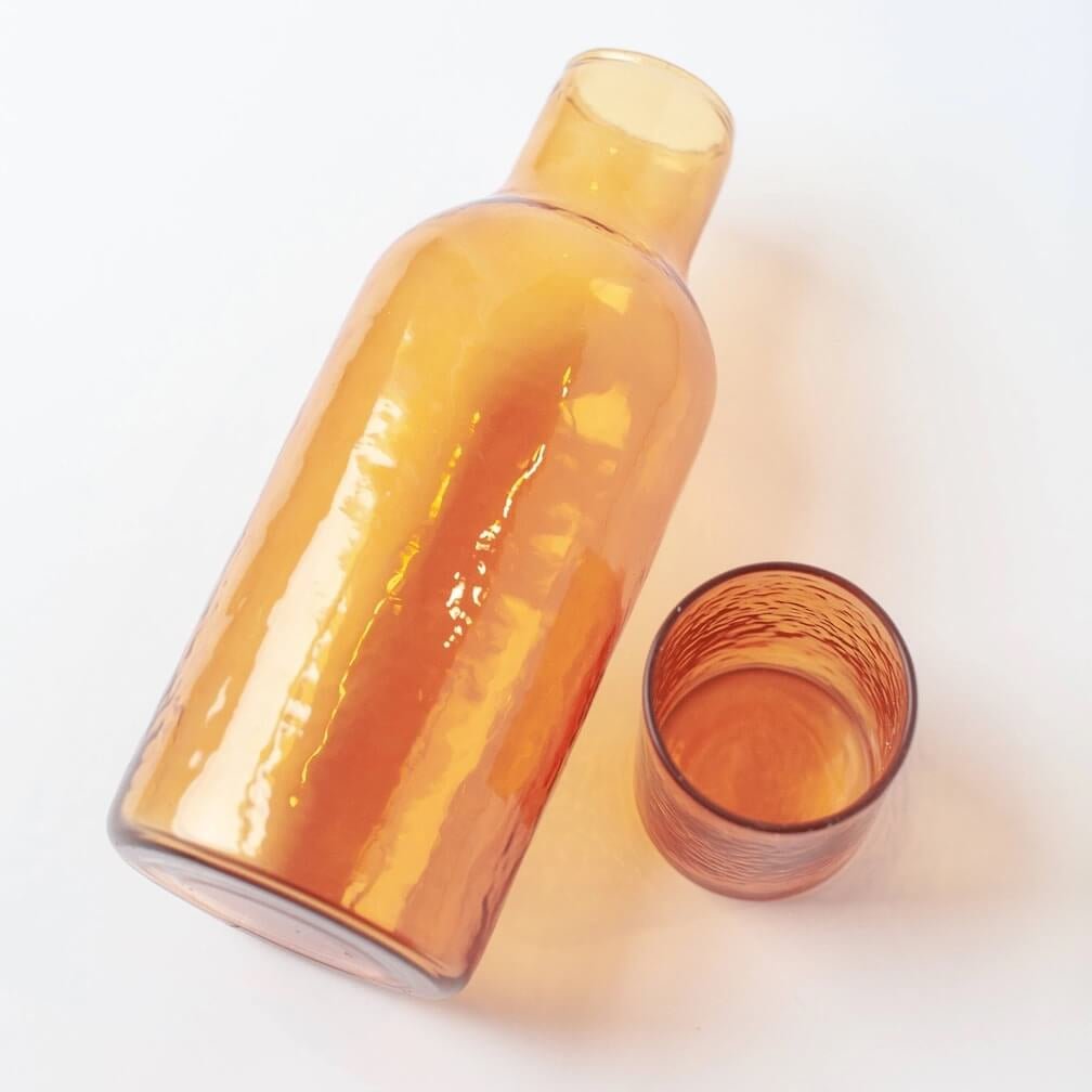 Handblown Hammered Glassware - Carafe - Drinkware