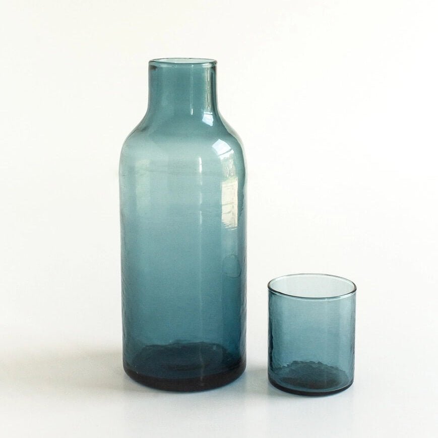 Handblown Hammered Glassware - Carafe - Drinkware