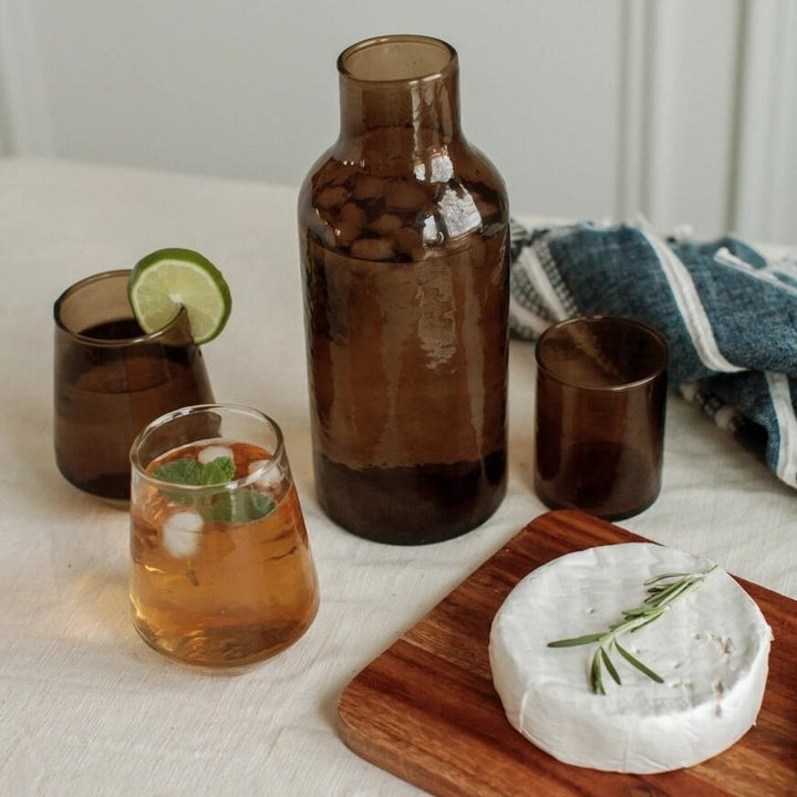 Handblown Hammered Glassware - Carafe - Drinkware