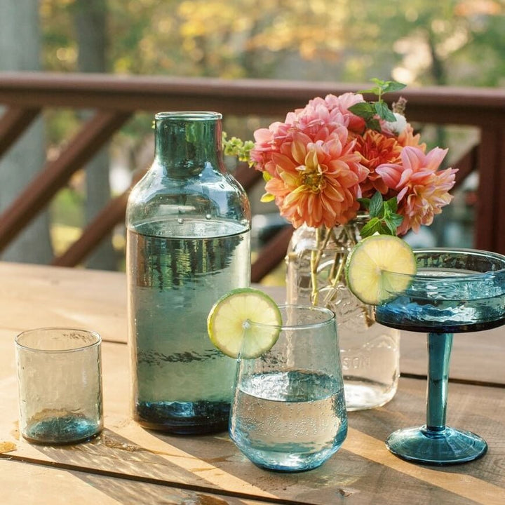 Handblown Hammered Glassware - Carafe - Drinkware