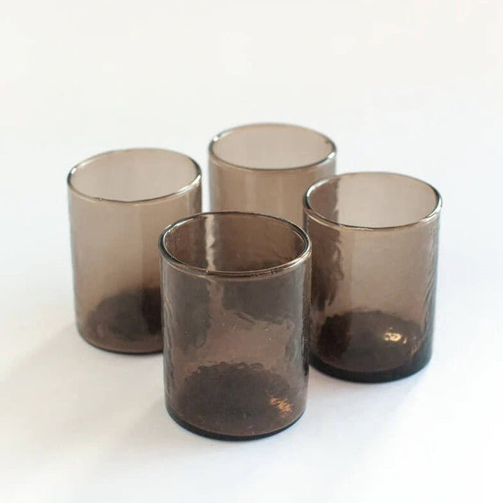 Handblown Hammered Glassware - Water Glasses - Drinkware