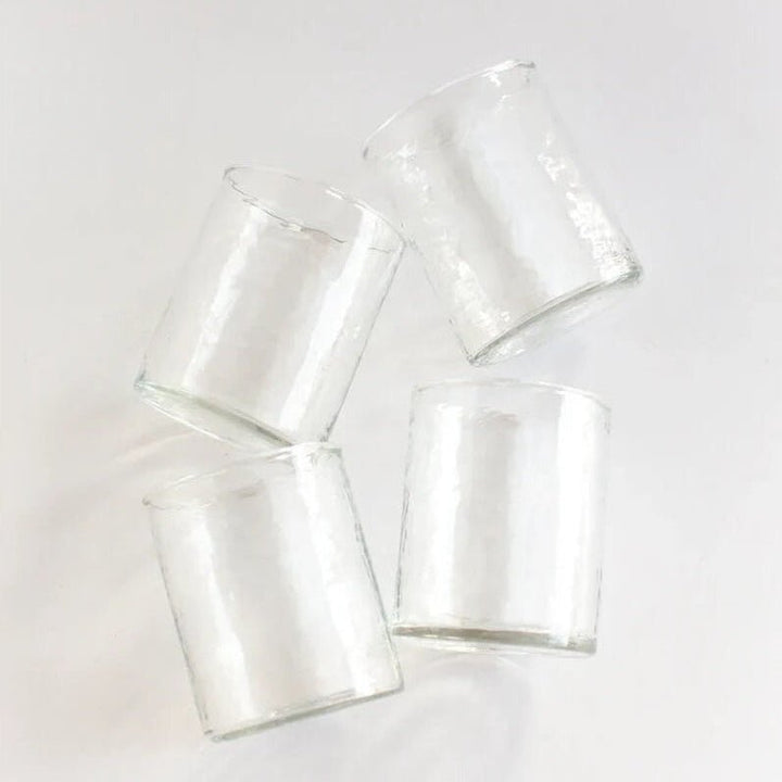 Handblown Hammered Glassware - Water Glasses - Drinkware