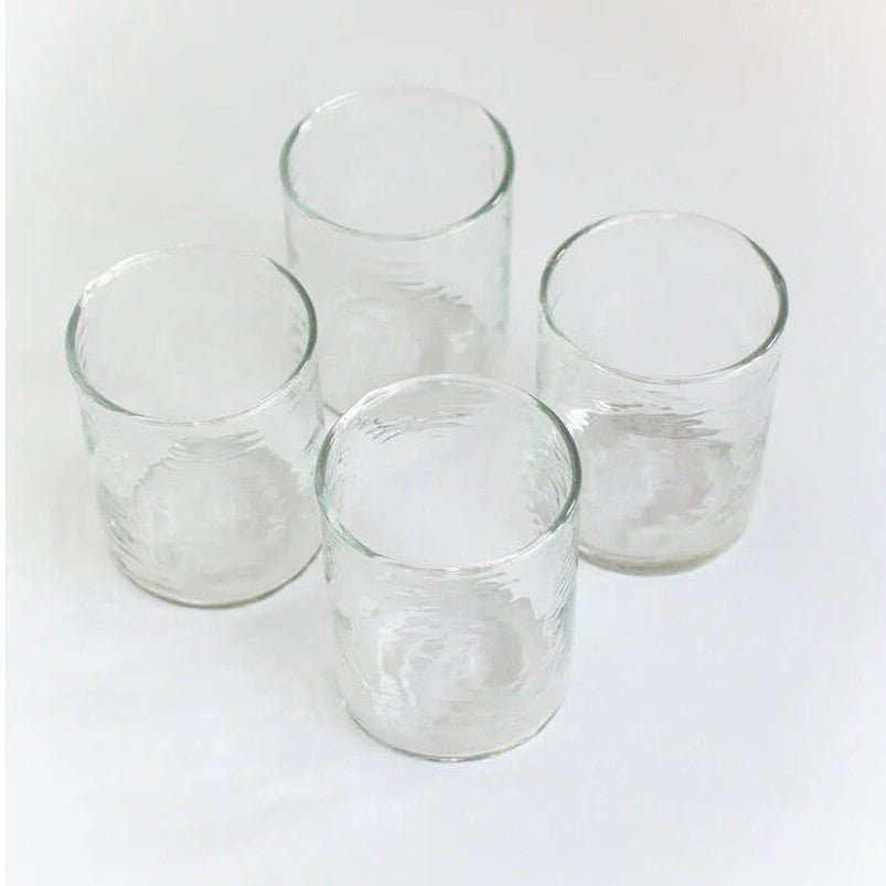 Handblown Hammered Glassware - Water Glasses - Drinkware