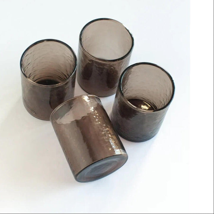 Handblown Hammered Glassware - Water Glasses - Drinkware