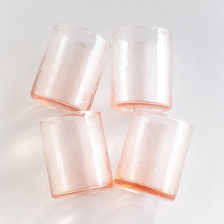 Handblown Hammered Glassware - Water Glasses