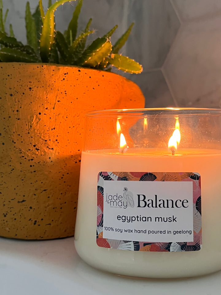 Balance - Egyptian Musk Soy Candle-Jade and May-Candles-Jade and May