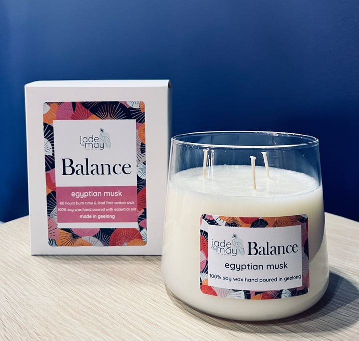 Balance - Egyptian Musk Soy Candle-Jade and May-Candles-Jade and May