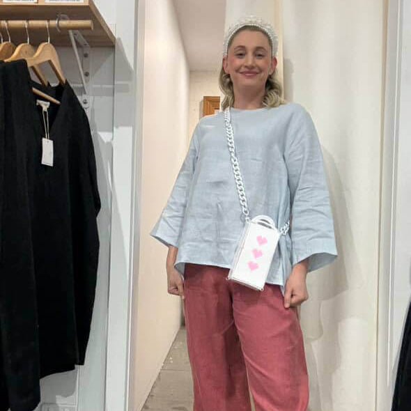 Jesse - Quins - White Hearts Fuse Bead Bags | Geelong Artist - Hair Accessories