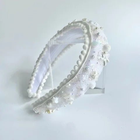 Jesse - Quins - White Whitney Headband | Geelong Artist - Hair Accessories