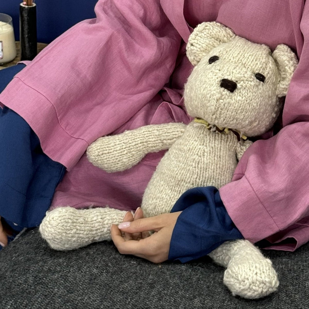 Kenana Down Under | Cream Ditsy Teddy Bear - Toys - Kenana Down Under
