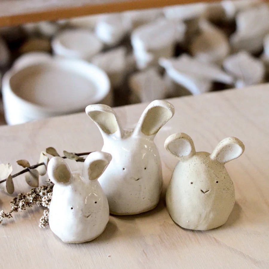 Kim Wallace Ceramics - Handmade Ceramic Bunny Sculpture - Ceramics - KIm Wallace Ceramics
