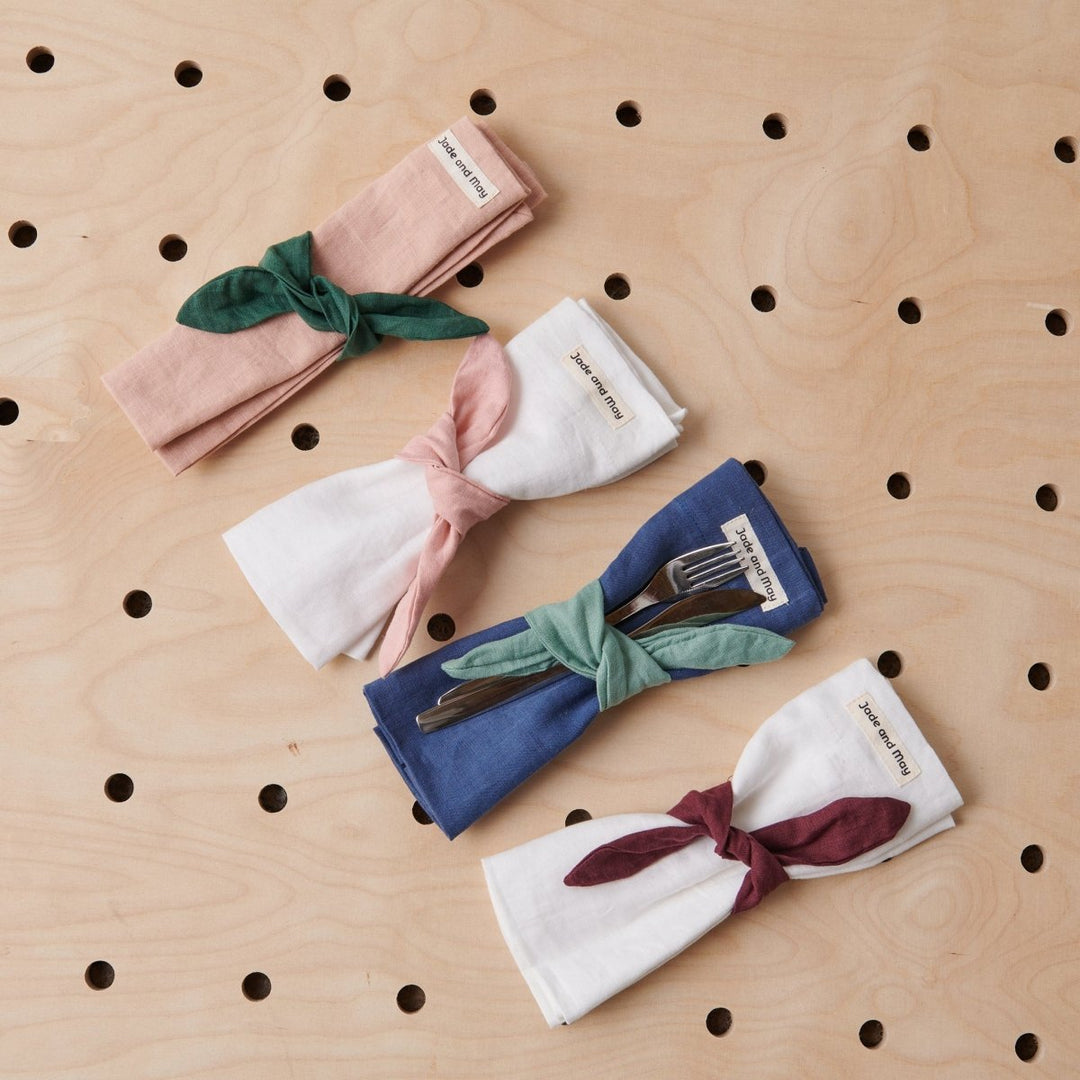 Linen Napkin Ties - Jade and May - Cloth Napkins - Jade and May