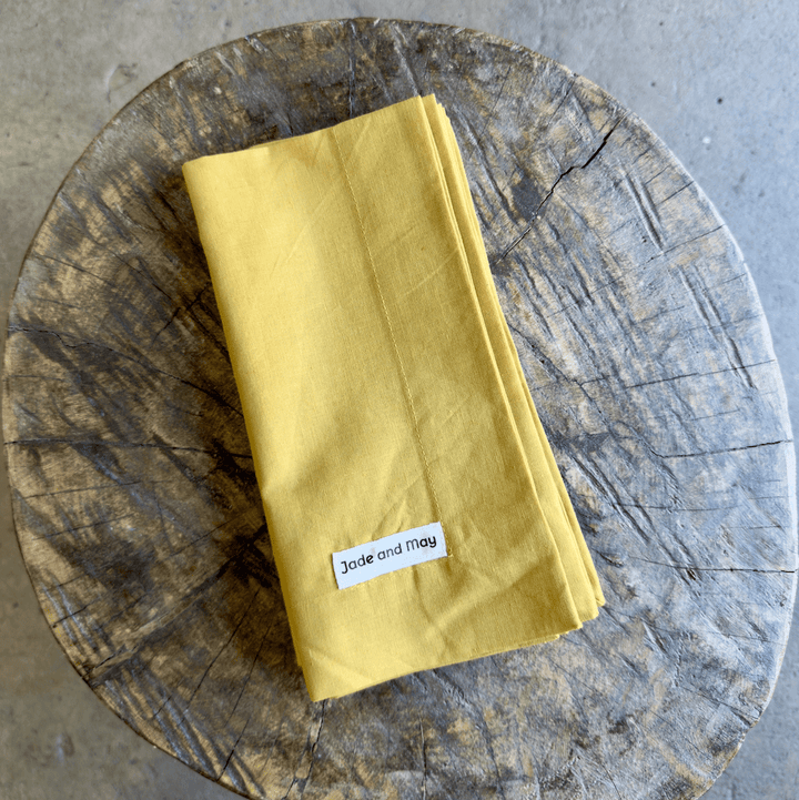 Linen Napkins - Mustard-Linen Napkins-Jade and May Homewares