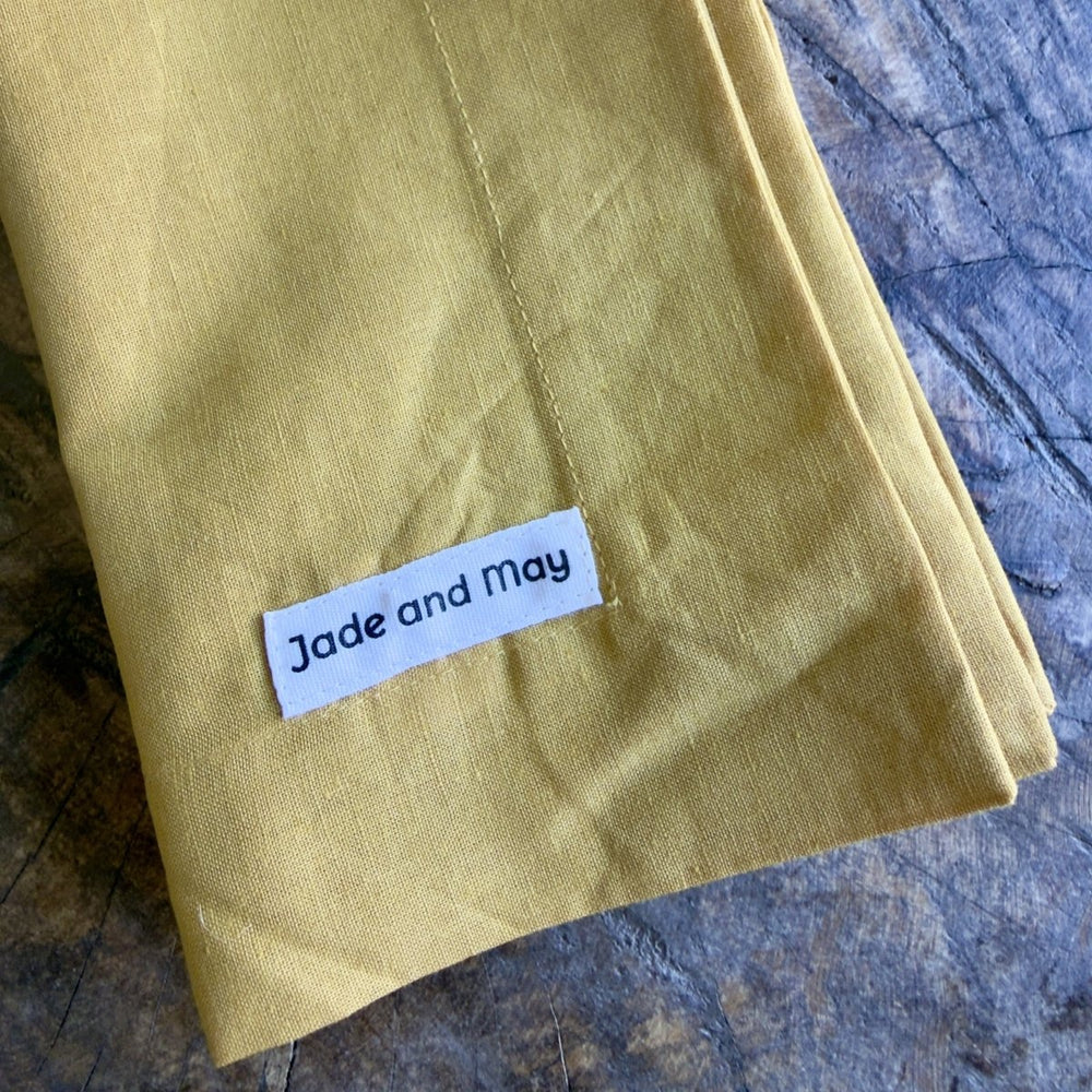 Linen Napkins - Mustard-Linen Napkins-Jade and May Homewares