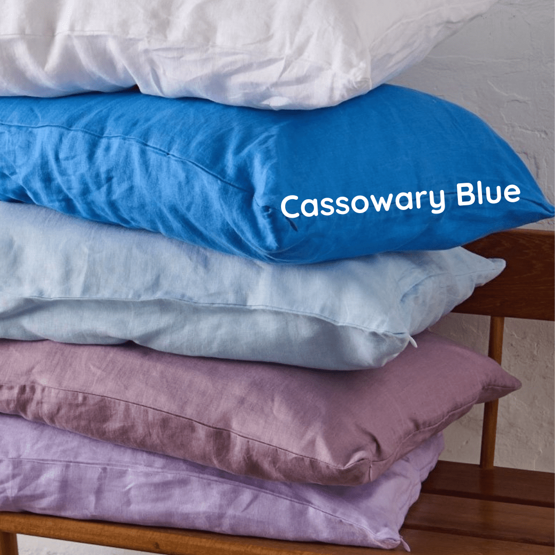 Linen Pillowcase | Cassowary Blue - Pillowcase