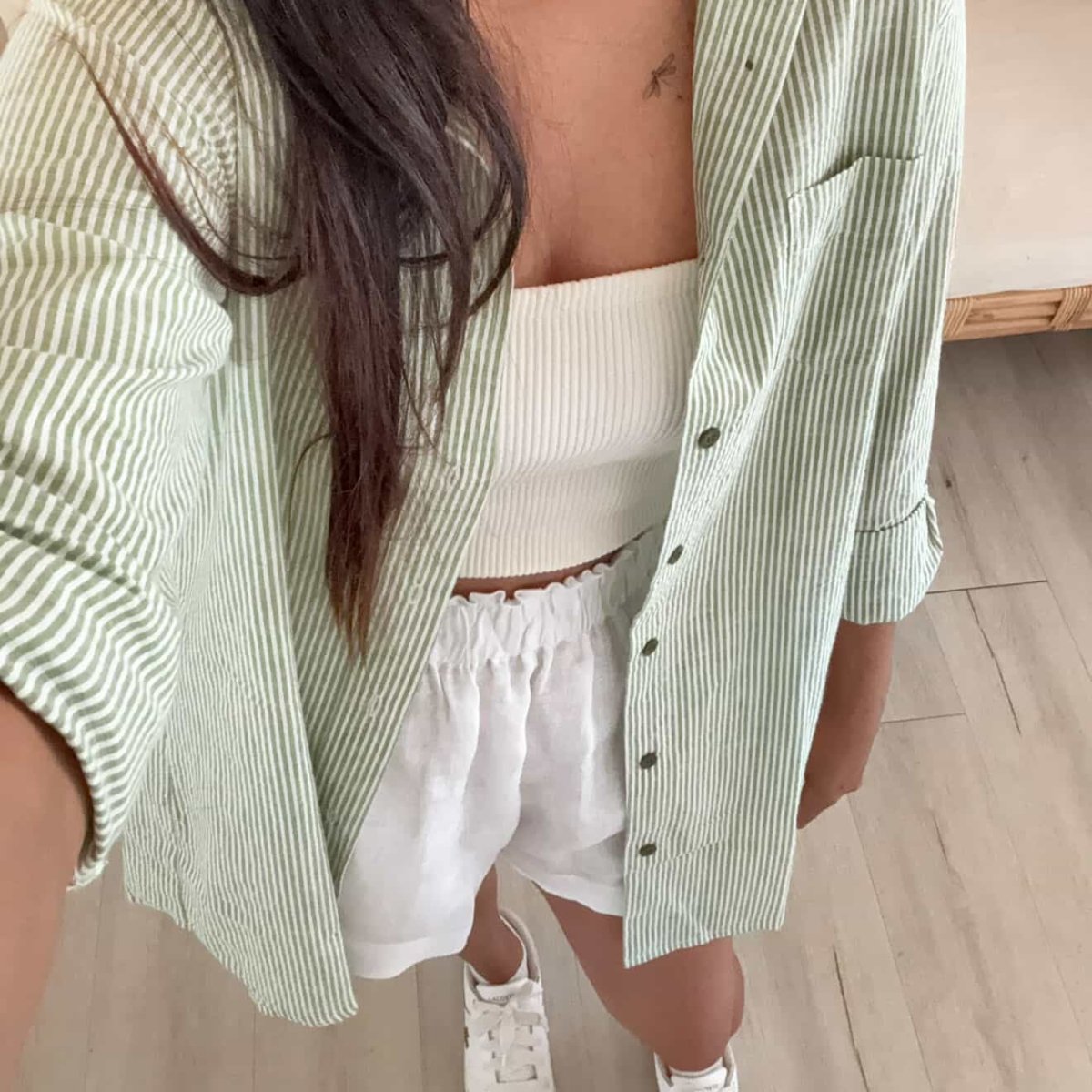 Linen Short in White - Linen Shorts