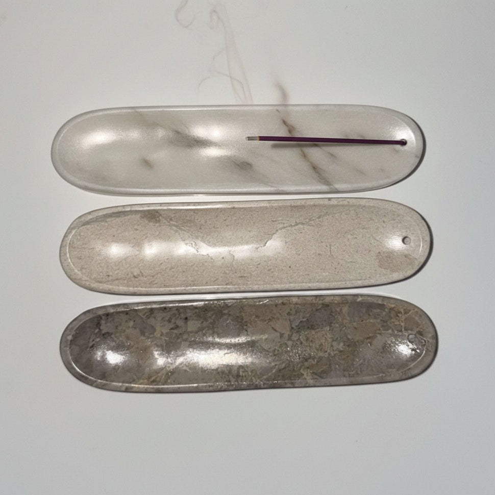 Marble Incense Holder - Grey - Home Accessories - Jade and May Homewares