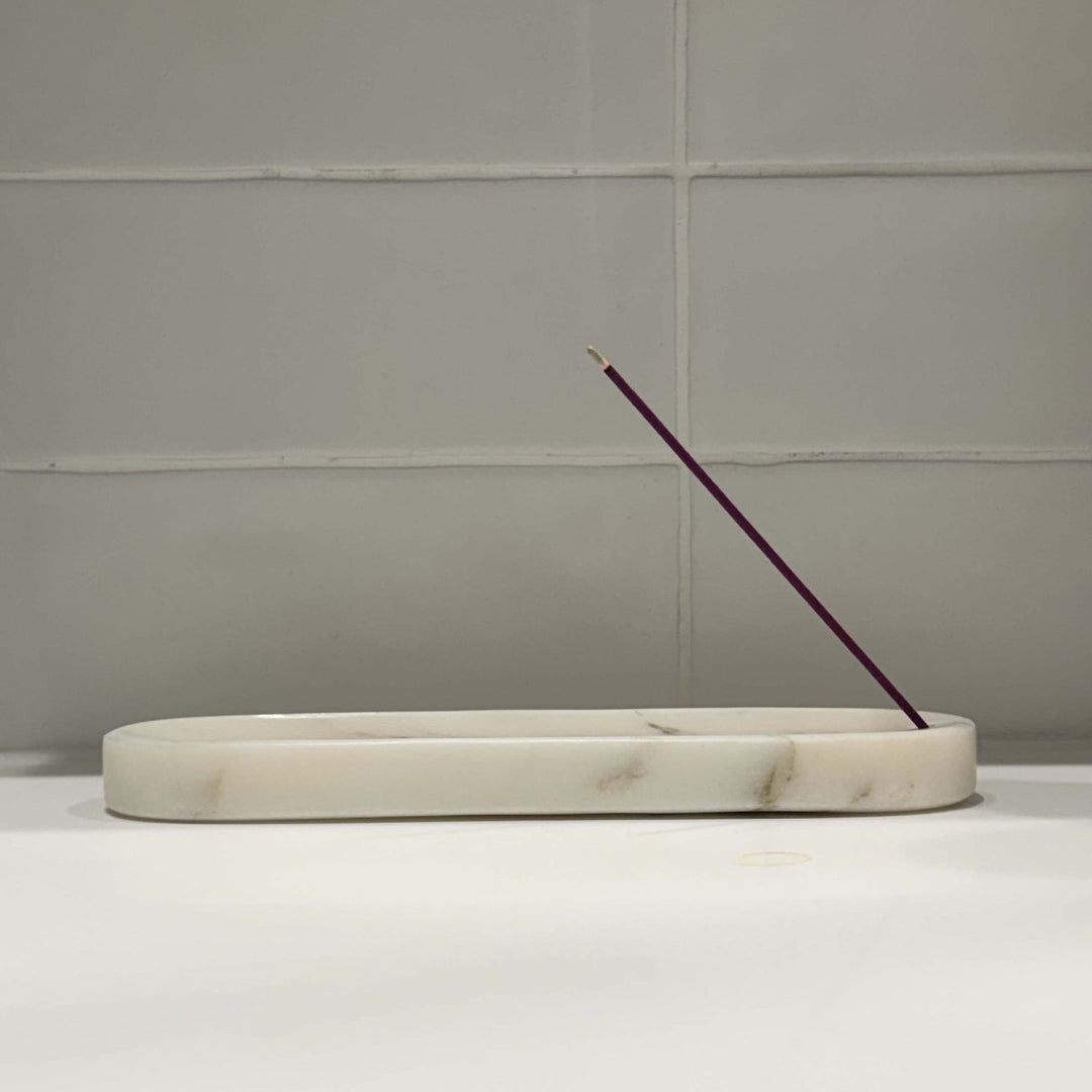 Marble Incense Holder - White - Home Accessories - Jade and May Homewares