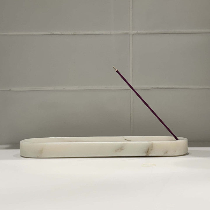 Marble Incense Holder - White - Home Accessories - Jade and May Homewares