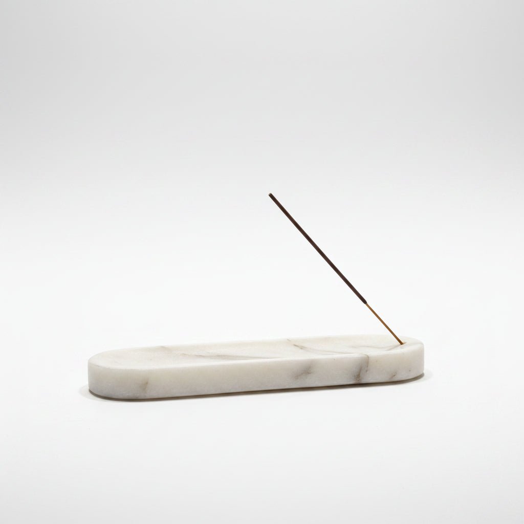 Marble Incense Holder - White - Home Accessories - Jade and May Homewares
