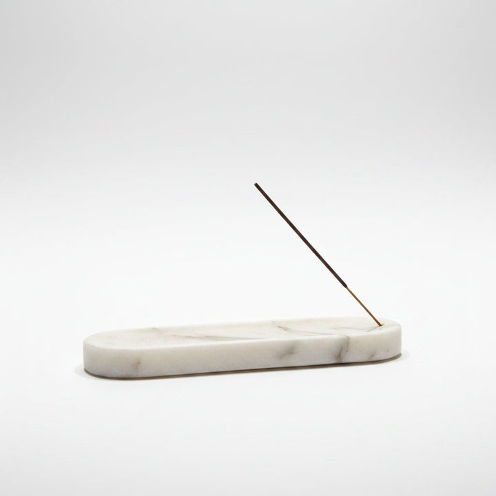 Marble Incense Holder - White - Home Accessories - Jade and May Homewares