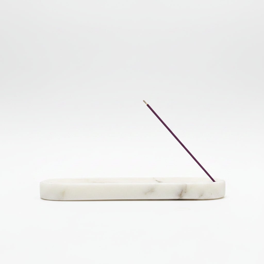 Marble Incense Holder - White - Home Accessories - Jade and May Homewares