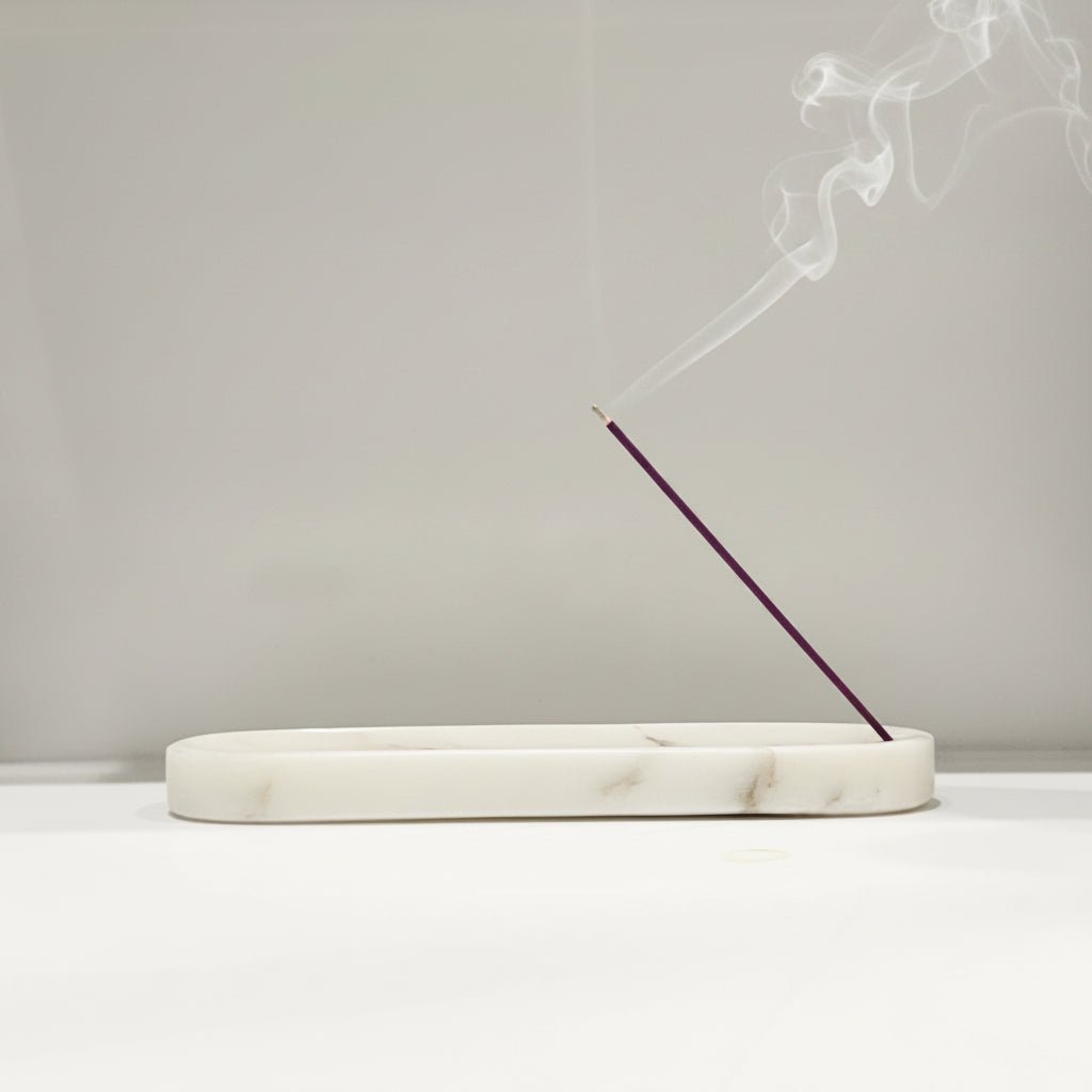 Marble Incense Holder - White - Home Accessories - Jade and May Homewares