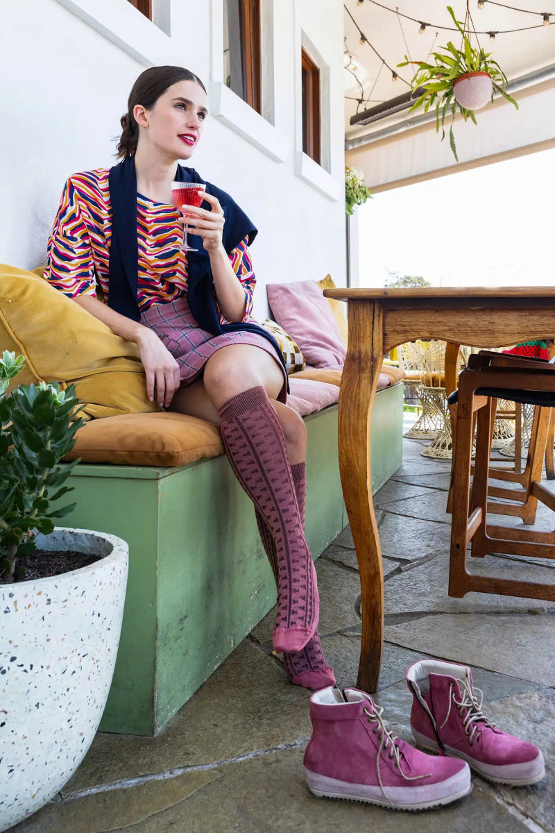 Merino Wool Socks - Knee Length | Tightology-Tightology-Socks-Jade and May