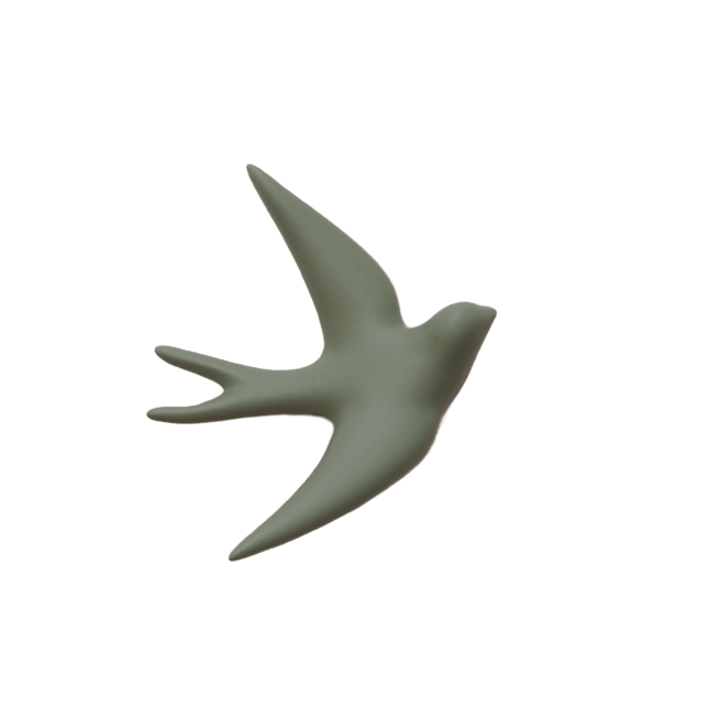 Monochromic French Ceramics - The Swallow (Volage) - Art