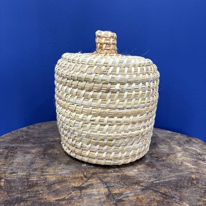 Moroccan Basket with Lid | Made in Morocco - Basket