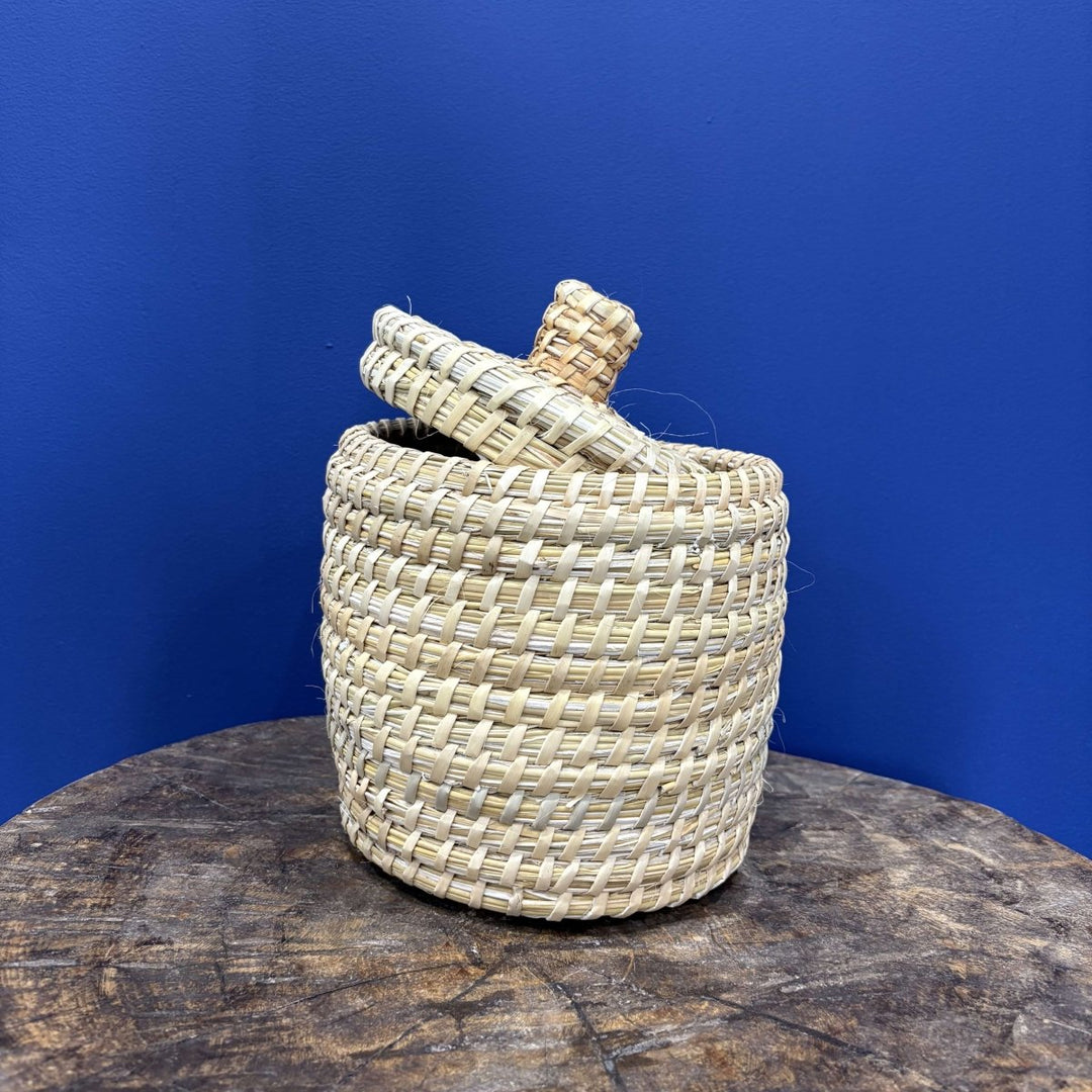 Moroccan Basket with Lid | Made in Morocco - Basket