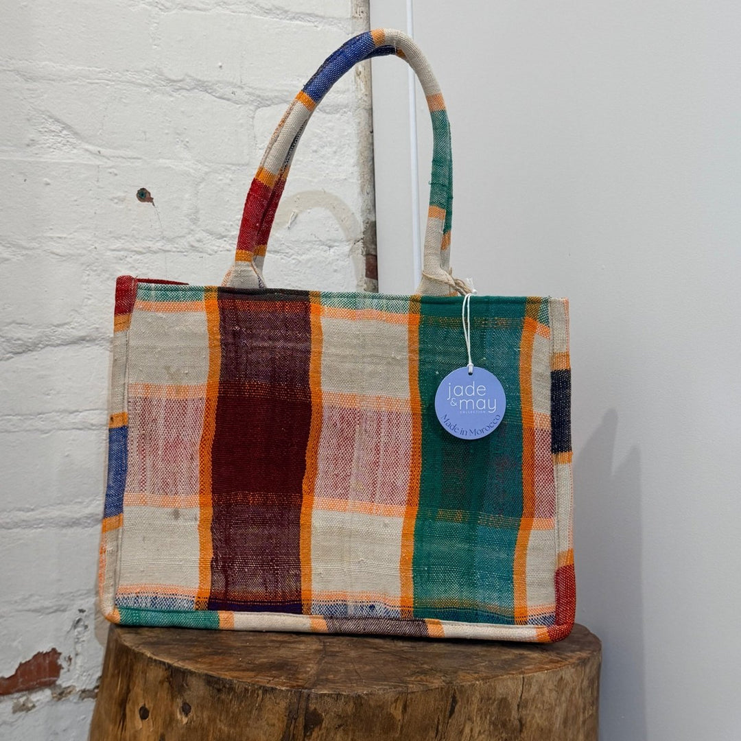 Moroccan Blanket Tote Bag - Tote Bag - Jade and May Accessories