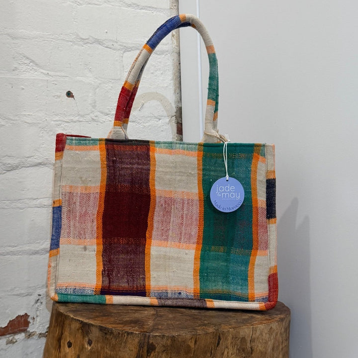 Moroccan Blanket Tote Bag - Tote Bag - Jade and May Accessories