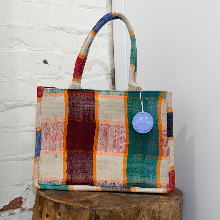 Moroccan Blanket Tote Bag - Tote Bag - Jade and May Accessories