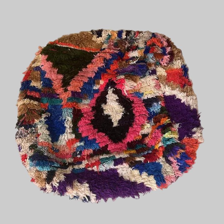 Moroccan Floor Cushion: Authentic Kilim Pouf - Cushion Cover - Jade and May