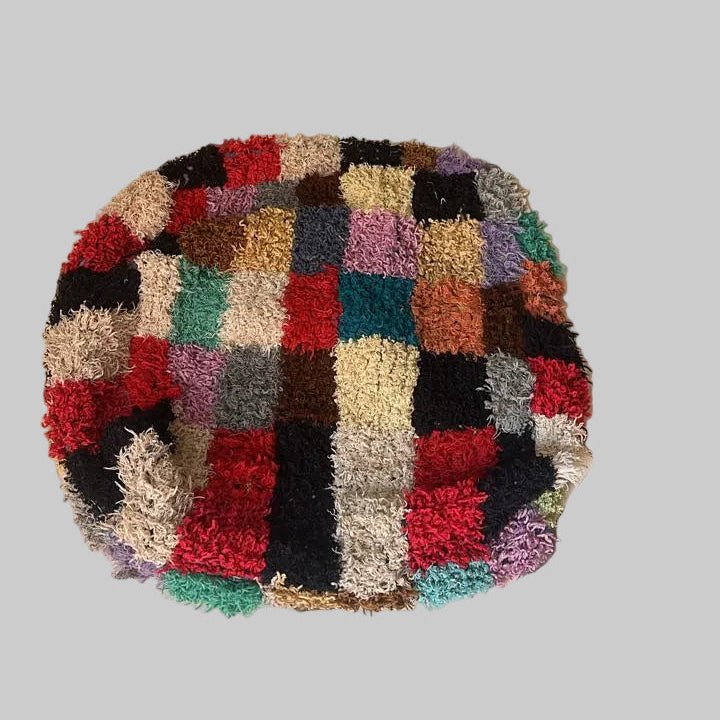 Moroccan Floor Cushion: Authentic Kilim Pouf - Cushion Cover - Jade and May