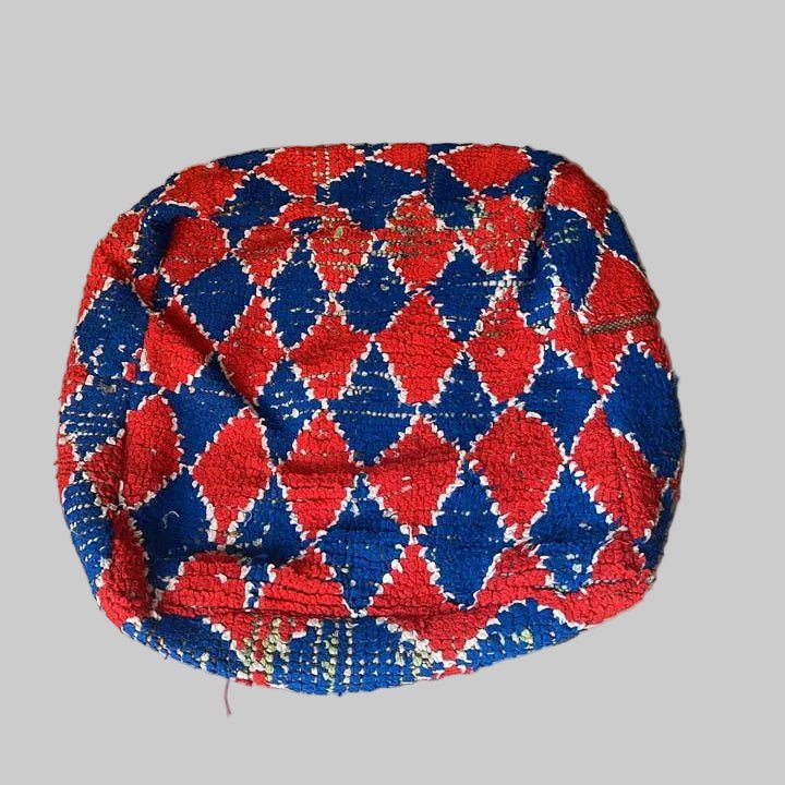 Moroccan Floor Cushion: Authentic Kilim Pouf - Cushion Cover - Jade and May