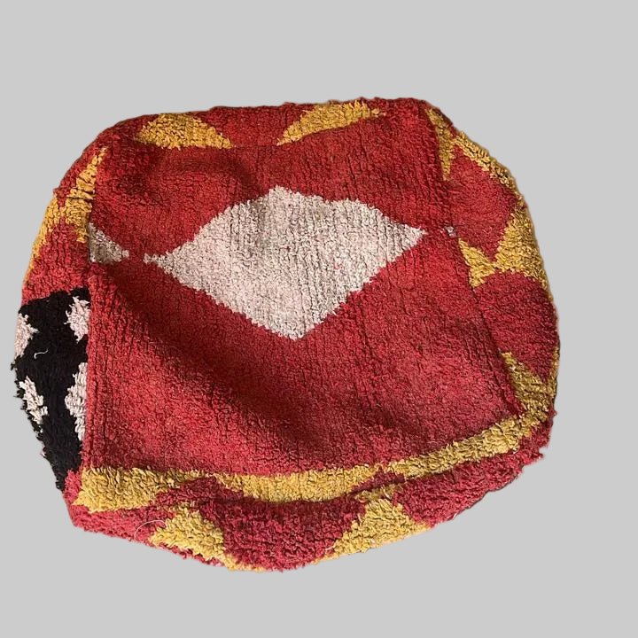 Moroccan Floor Cushion: Authentic Kilim Pouf - Cushion Cover - Jade and May