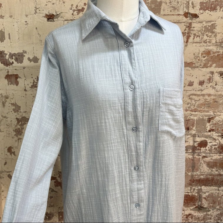 Nightshirt in Baby Blue Cotton - Nightie - Jade and May Sleepwear