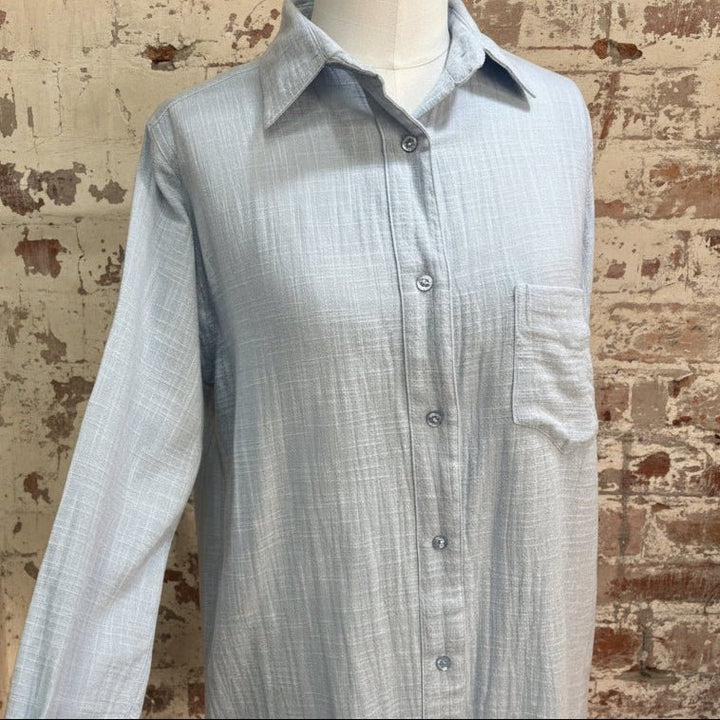 Nightshirt in Baby Blue Cotton - Nightie - Jade and May Sleepwear